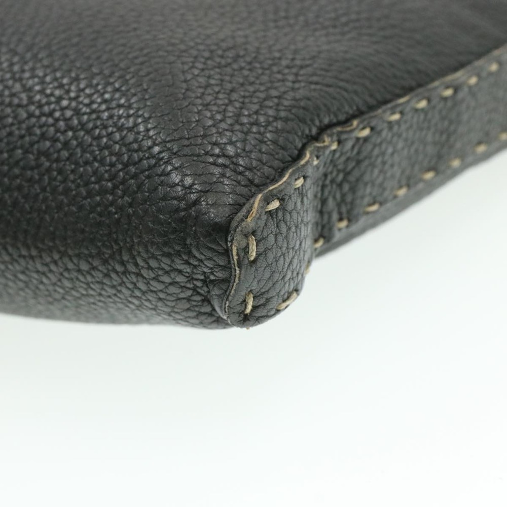 FENDI Shoulder Bag Leather Black Auth rd1013 - Picture 11 of 16